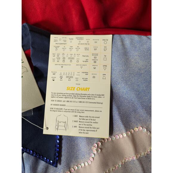 Quacker Factory Womens L Blouse Silk Landscape Nautical Long Sleeve Button Up - Picture 14 of 14